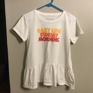 Life is Good Womens Tee “Easy Like a Sunday Morning”, NWOT